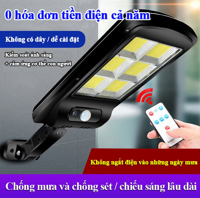 【Đèn chiếu sáng cảm ứng ngoài trời bằng năng lượng mặt trời】Tuổi thọ pin lâu dài, công suất 1.5kW, ngày nhiều mây và mưa không ngắt điện, chiếu sáng phạm vi lớn, chống mưa và chống sét, tiết kiệm tiền điện cả năm! !