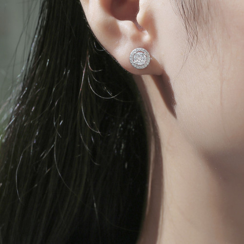 Luxury Delicate Moissanite Earrings in Sterling Silver