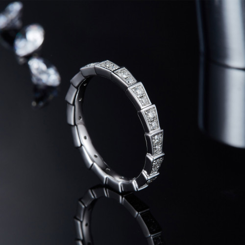 Design Snakebone Lining Ring in Sterling Silver