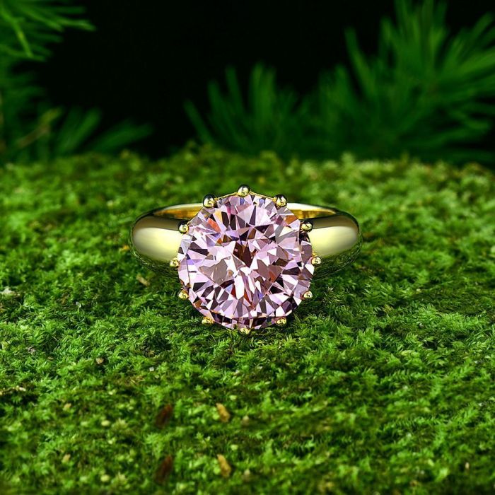 Simple Dazzling Sun Zircon Ring Silver Plated In 18K Gold