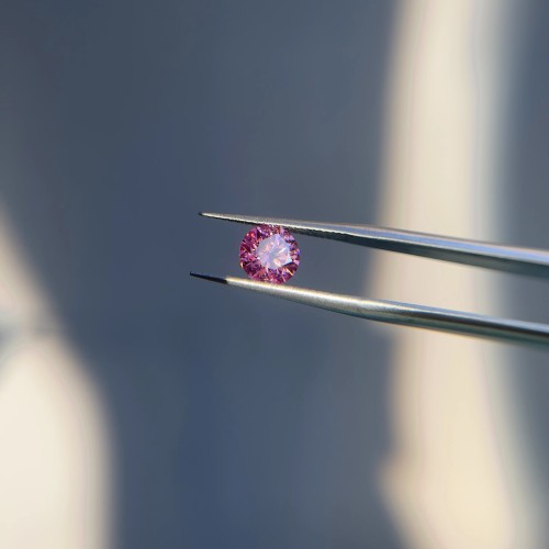 Pink The Round Loose Moissanite