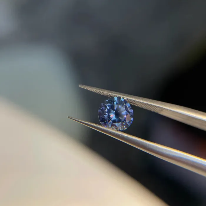 Bule The Round Loose Moissanite