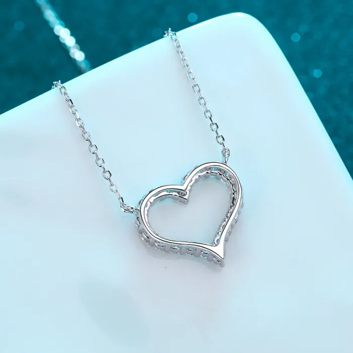 Walk Into Your Love Moissanite Sterling Silver Necklace
