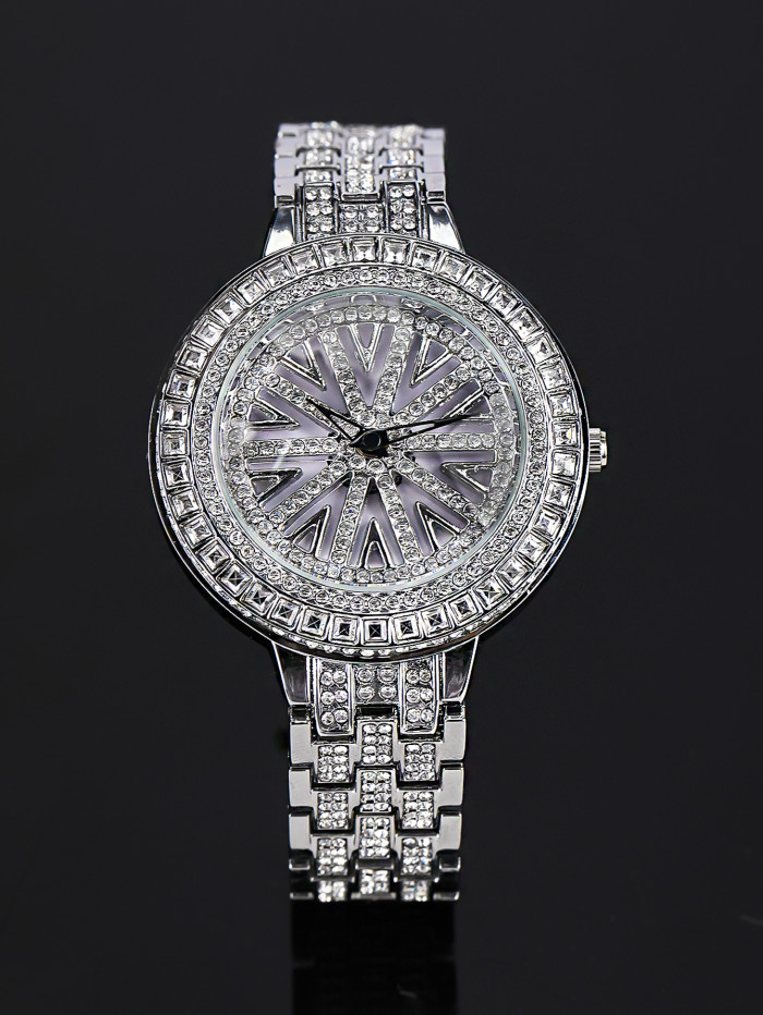 AED 80.4 - Womens Super Full Zircon Star Watch Stainless Steel Strap(Rose  Gold/White Gold ) - www.duzai-jewelry.com