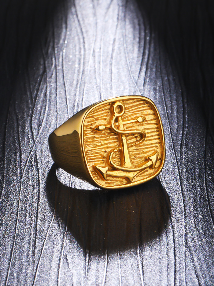 Mens nautical gold rings shop