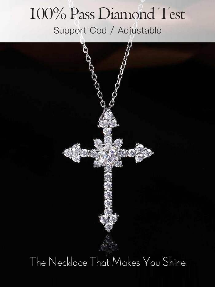 [The Direction] Moissanite Silver Necklace