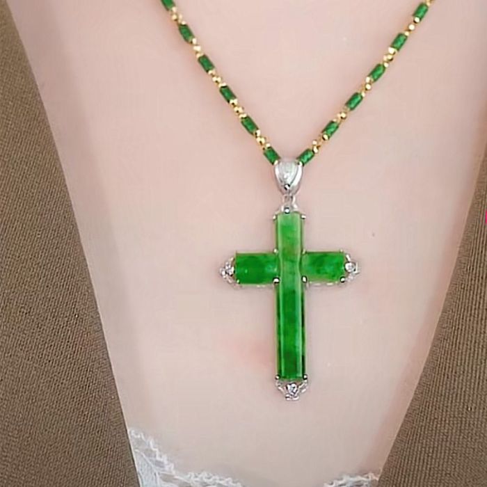 Jade on sale cross necklace