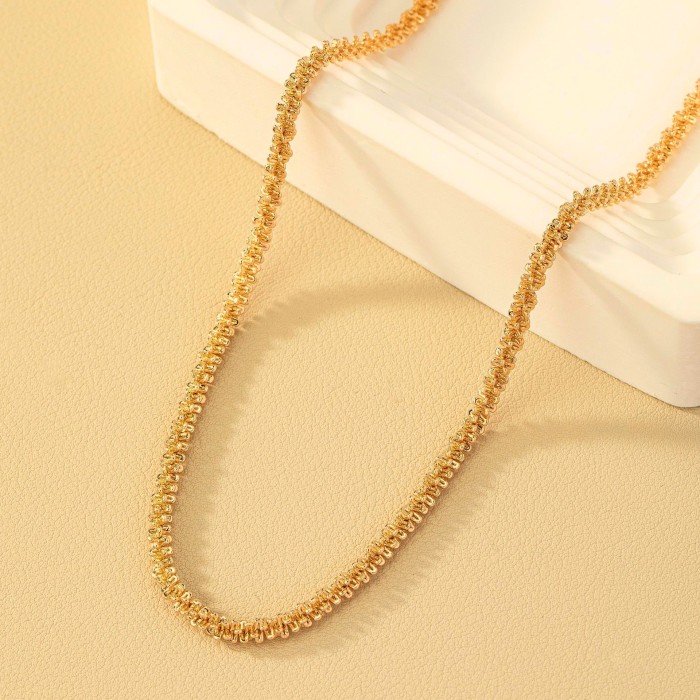 [Crystalline Waves] 24K Gold Plated Necklace