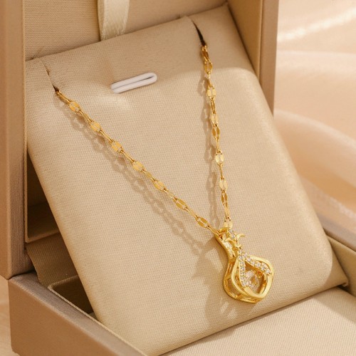 18K Gold Plated Gemstone Necklace