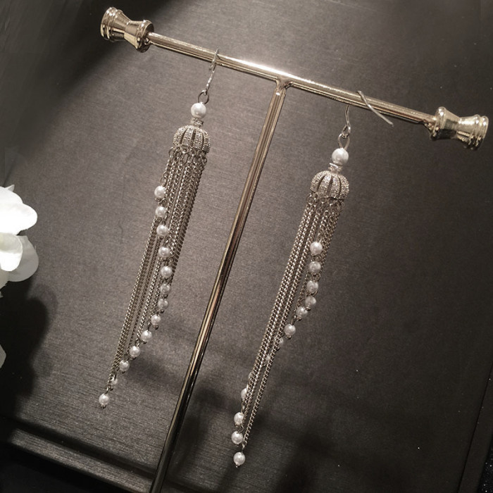 Handmade on sale long earrings