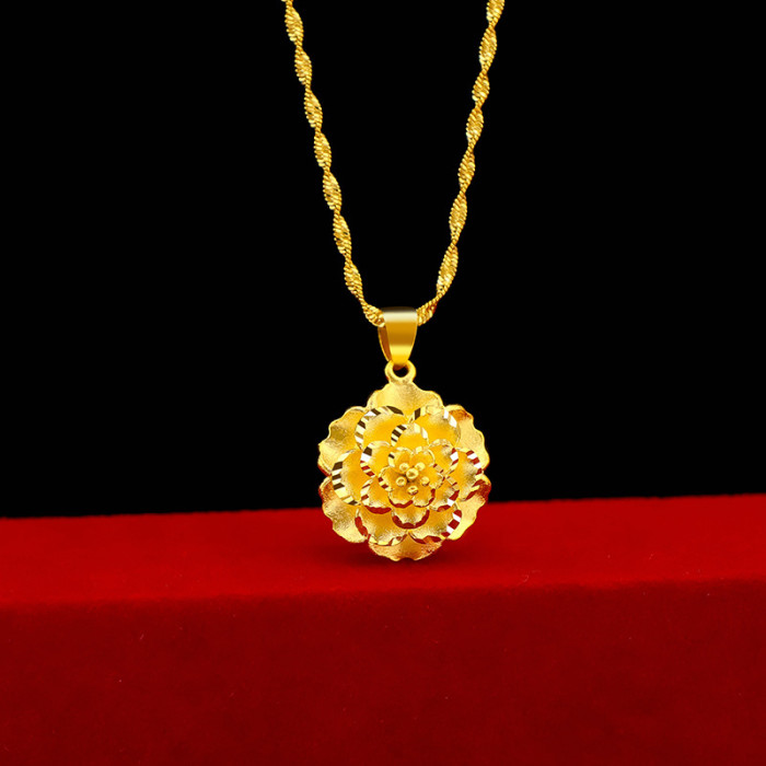 Gold flower hot sale necklace