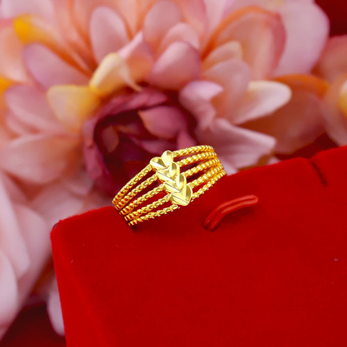 Love 24K Yellow Gold Plated Adjustable Ring