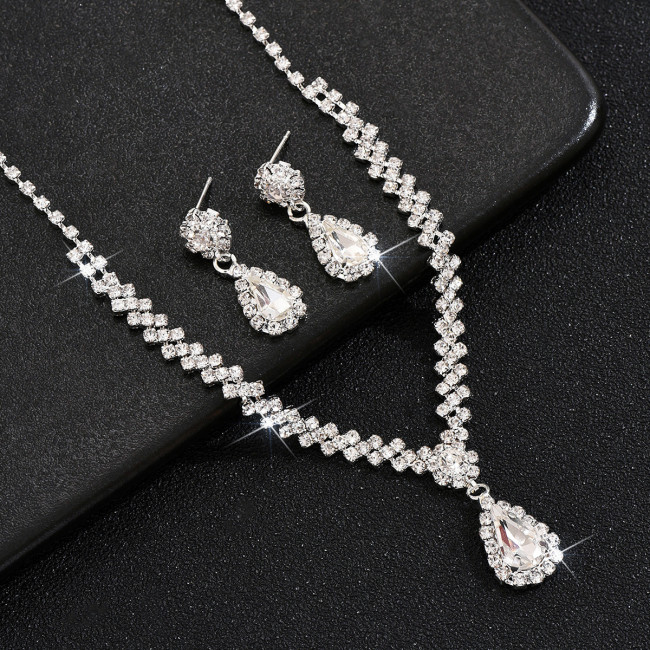 Top Luxury White Gold Plated Jewelry Set