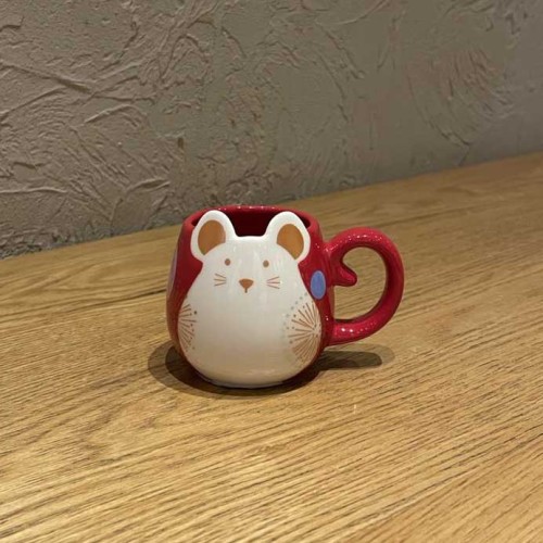 2020 CNY Rat Zodiac Red 3oz ceramic mug