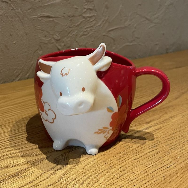 2021 CNY Ox Zodiac Red 12oz ceramic mug