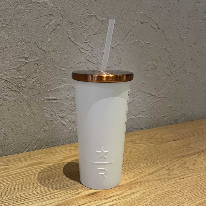 2021 China RESERVE Series White 16oz Stainless steel straw cup