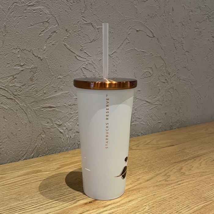 2021 China RESERVE Series White 16oz Stainless steel straw cup