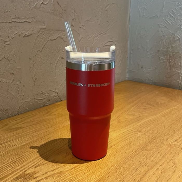 Tumbler Christmas Red 16oz Stainless steel straw cup