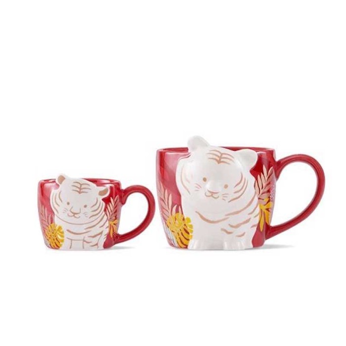 2022 CNY Tiger Zodiac Red 12oz 3oz ceramic mug