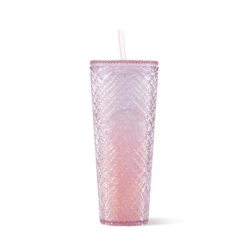 2022 China Sakura Glitter Pink Jeweled Diamond 24oz Straw Cold Cup