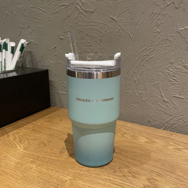 2022 China Anniversary Series Blue 20oz Stainless steel straw cup