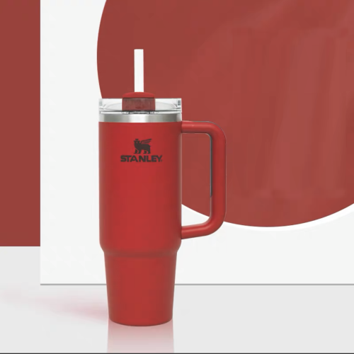 TRAVEL TUMBLER 2023 China Red 30oz Stainless steel straw cup