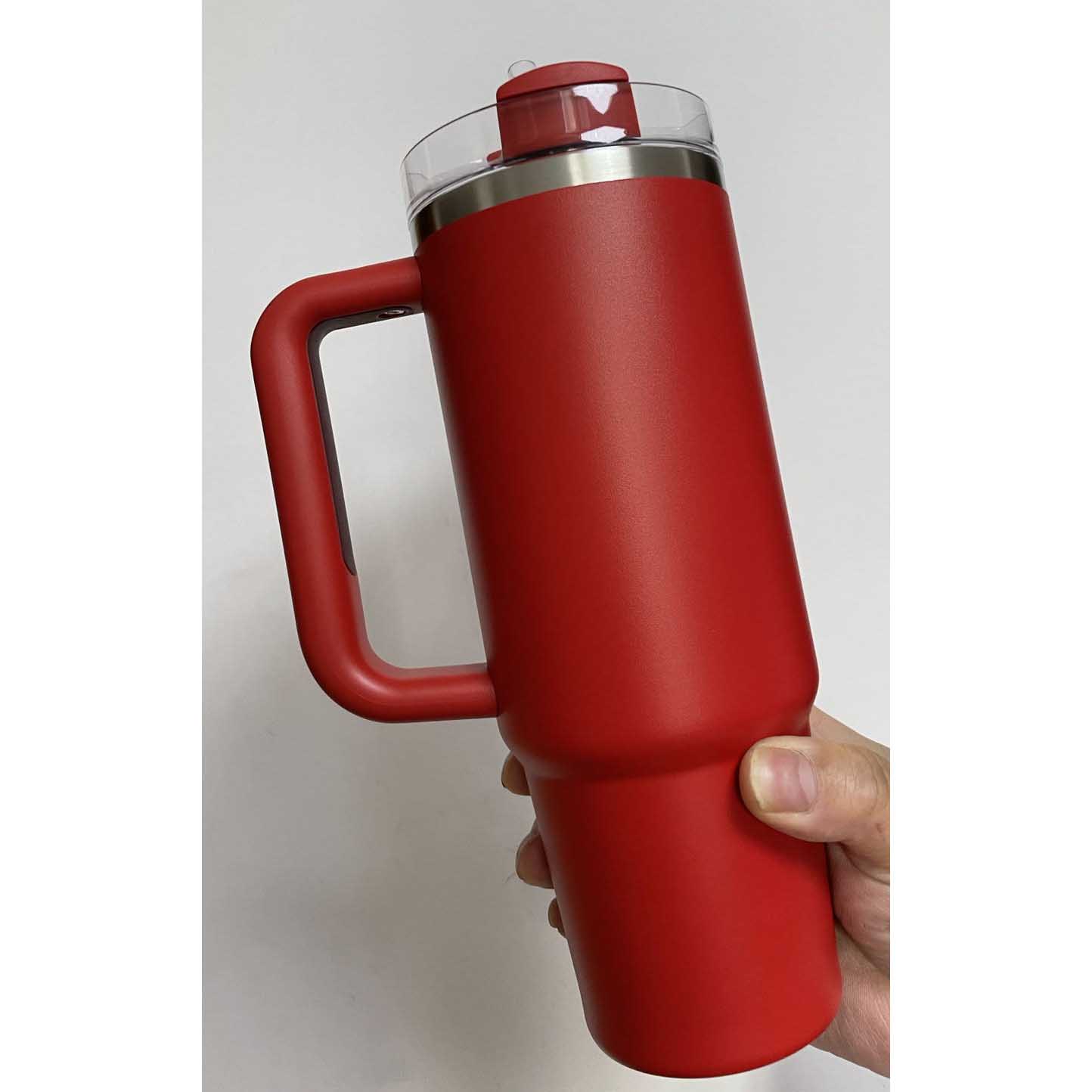 30oz China Red SS Tumbler with Straw – SPARDUCKS