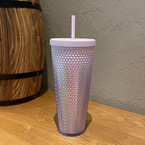 2023 China Summer Purple Bling Diamond studded 24oz Straw Cold Cup