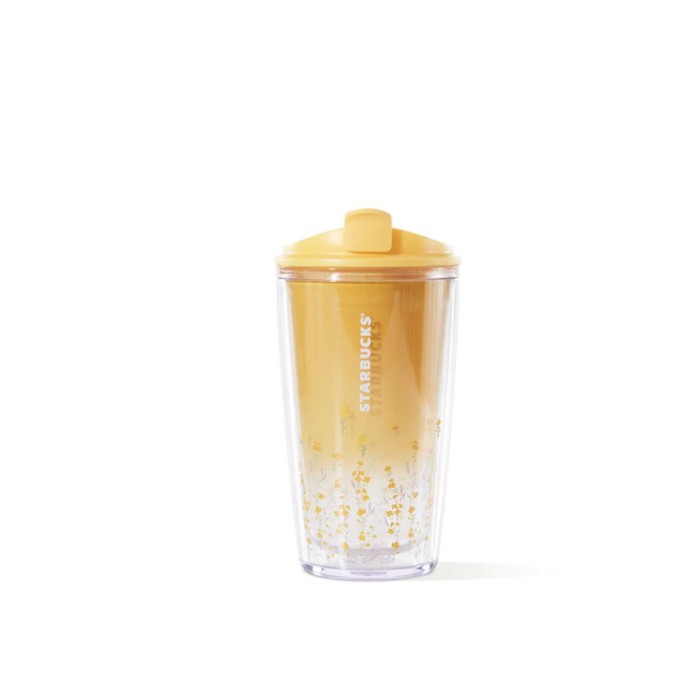 2023 China Tumbler Yellow flowers 12oz Plastic cup