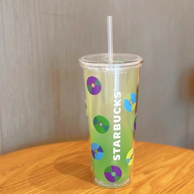 2023 China Green Music Festival 24oz Plastic straw cup