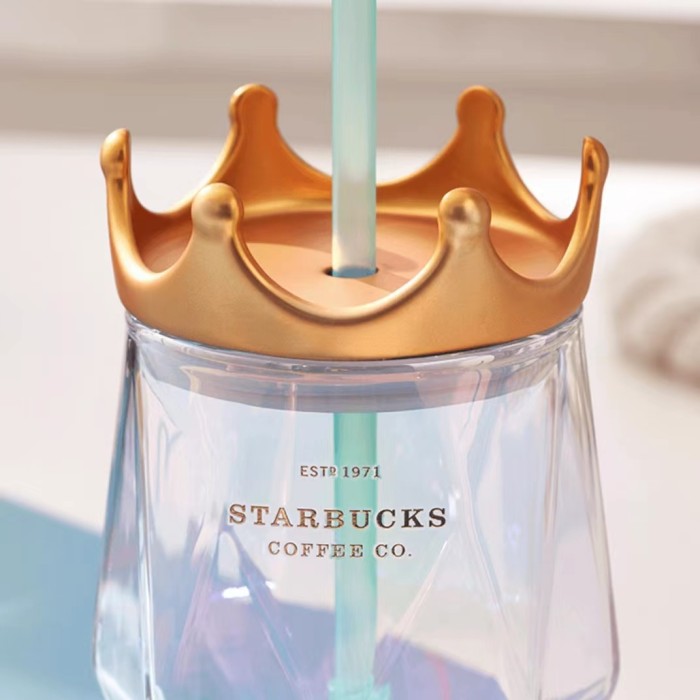 Starbucks Siren Double Glass Straw Cup(Starbucks 50th Anniversary