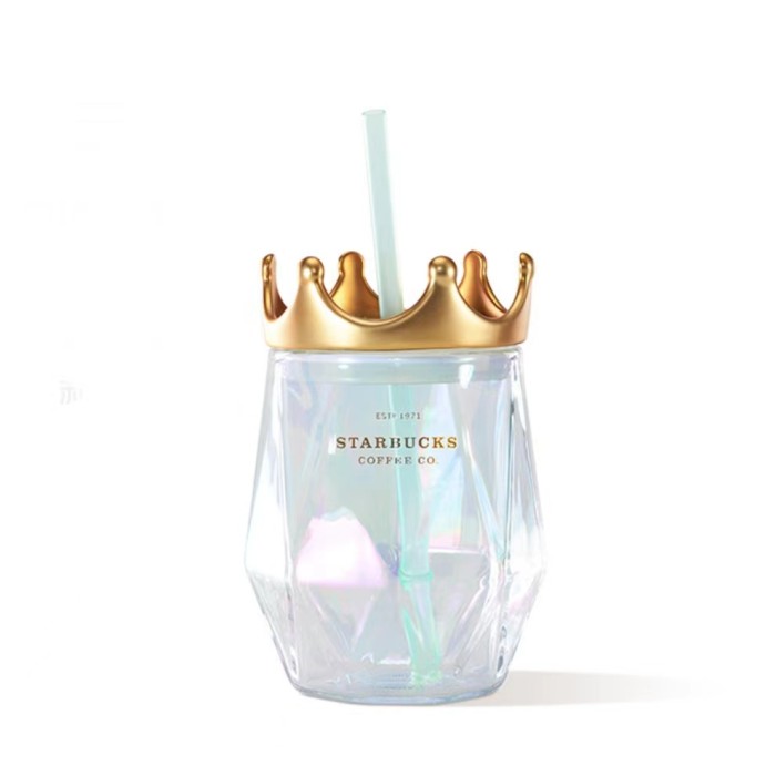 Starbucks China 2023 Anniversary Ocean Siren Mermaid 20oz Glass Cup Tumbler