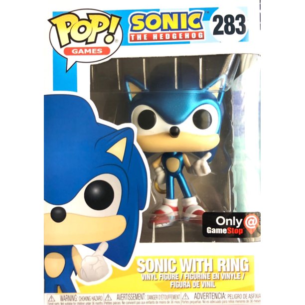 US$ 29.99 - Funko pop Sonic with Ring (Metallic) 283 gameshop - www.funkosmall.com