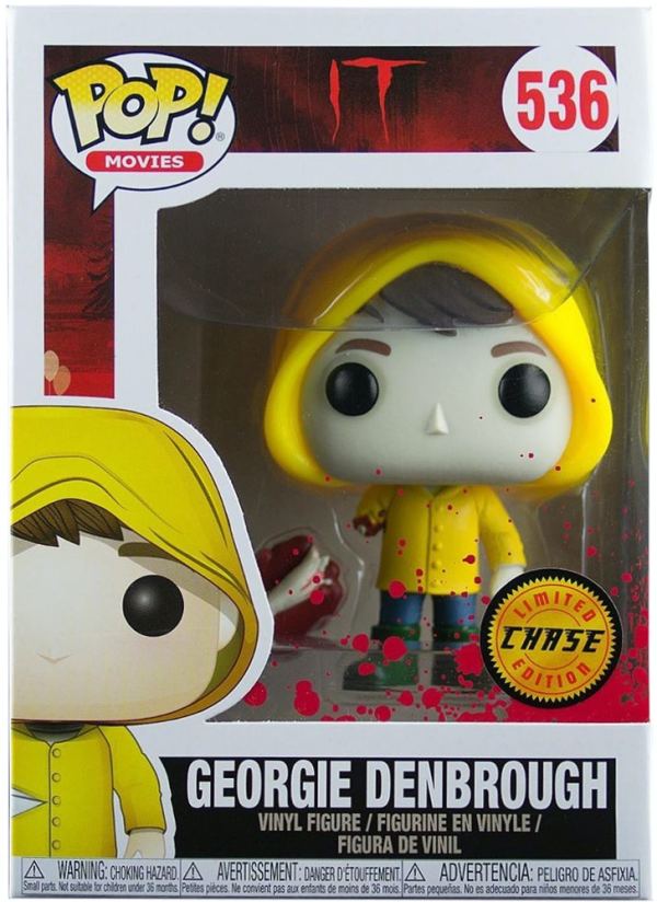 US$ 35.99 - Funko Pop! Movies It Georgie Denbrough (Bloody) (Chase) Figure #536 - www.funkomall.com