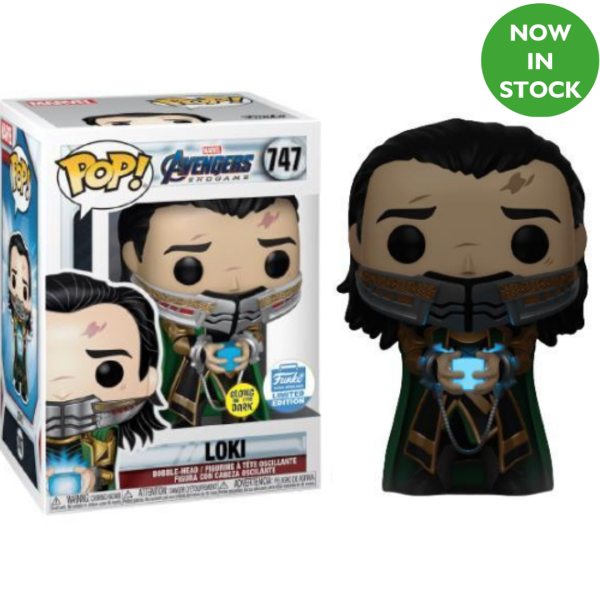 US$ 39.99 - Funko Pop! Marvel: Avengers Endgame - Loki with Glow-in-The-Dark 747 Tesseract - www