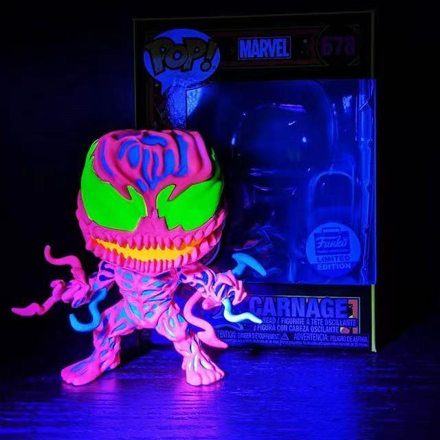 US$ 39.99 - Funko Pop Marvel Carnage 678 Black Light (Bobble-Head) Vinyl Figure - www.funkosmall.com