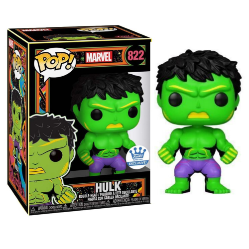 Funko Pop Marvel Hulk #822 (Black Light)  Exclusive Figure