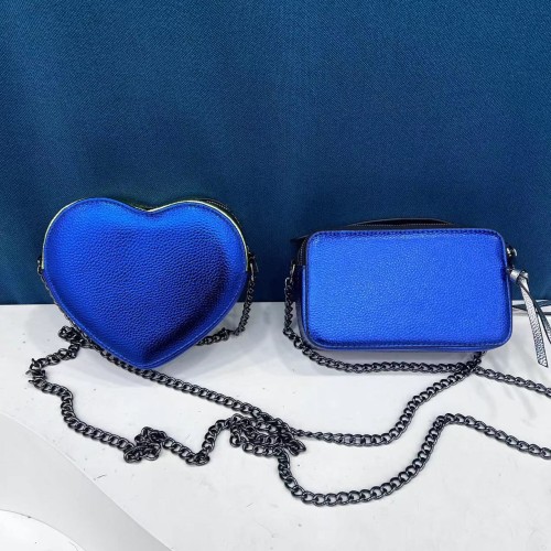 Rainbow Splicing Handbag Heart-Shape Bags DW-003