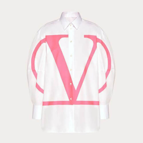 【VALENTINO】ヴァレンティノ Vロゴシャツ コピー おしゃれなポプリン