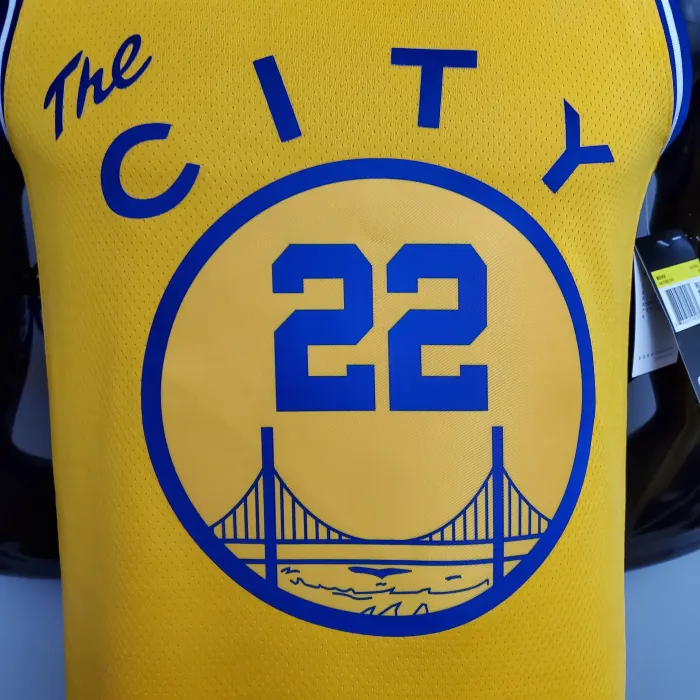 Andrew Wiggins Golden State Warriors Tram Version Swingman Jersey Yellow