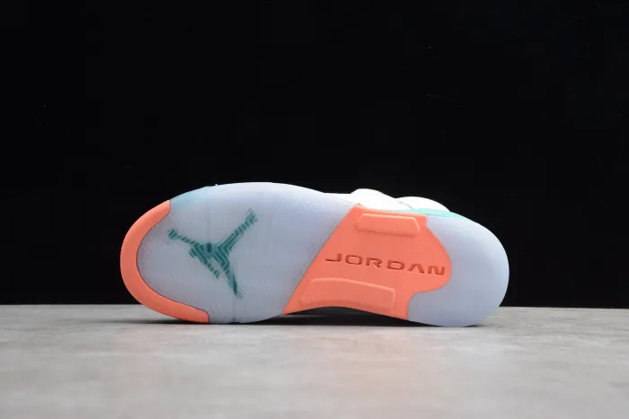 Air Jordan 5  “Light Aqua” White Blue Yellow 440892-100