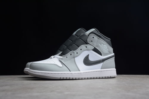 Air Jordan 1 Mid Light Smoke Grey 554724-078