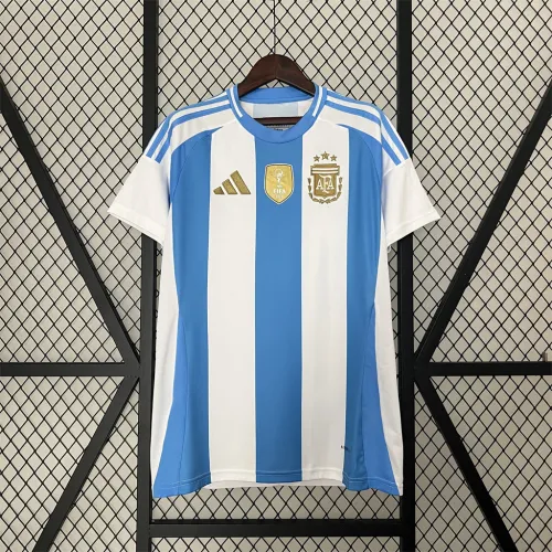 Argentina 2024 Home Man Jersey With FIFA World Cup badge.