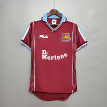 West Ham 1999-01 United home Retro soccer jerseys