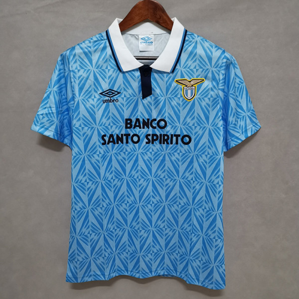 Lazio 1991-92 home Retro soccer jerseys