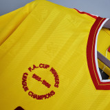 Liverpool 1985-86 away yellow Retro soccer jerseys
