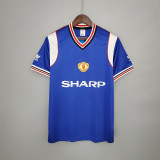 Manchester United 1985-86 away blue Retro soccer jerseys