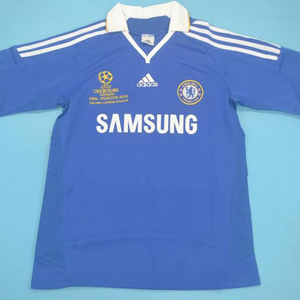Chelsea 2007/08 home UCL fonts Retro soccer jerseys