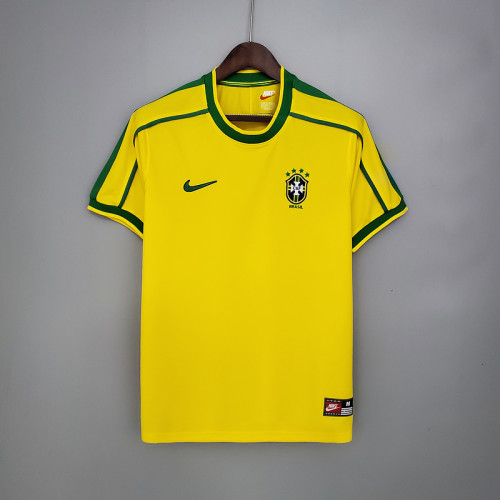 Retro Brazil 1998 home soccer jerseys