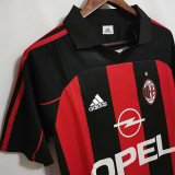 AC milan 2001/02 home Retro Soccer jersey